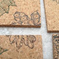 Fall Leaves Coaster Set (4pc)