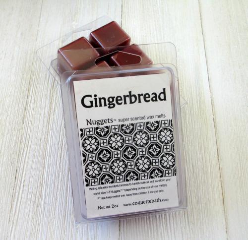Gingerbread wax melts, 2oz Nuggets™, spicy bakery scent