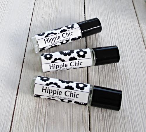 Hippie Chic roll on perfume, 1/3 oz glass bottle
