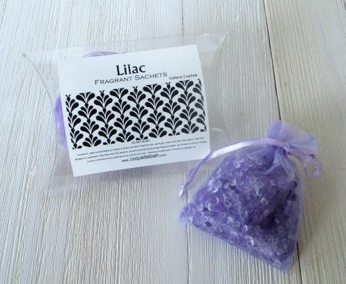 Lilac Sachet, 2pc set, realistic springtime floral