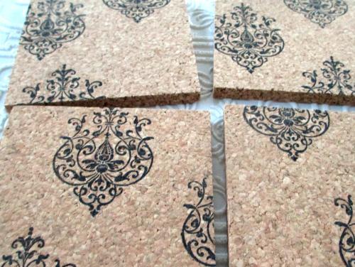 Brocade Coaster Set, (4pc)