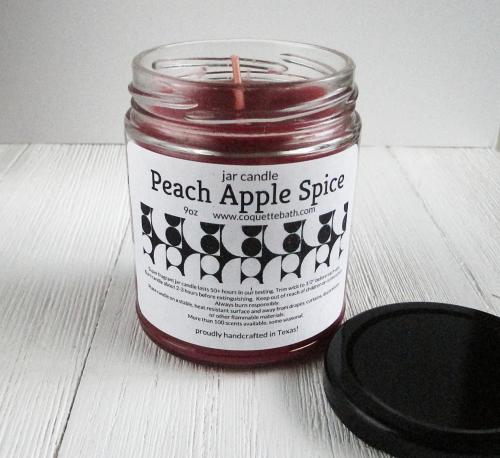 Peach Apple Spice Jar Candle