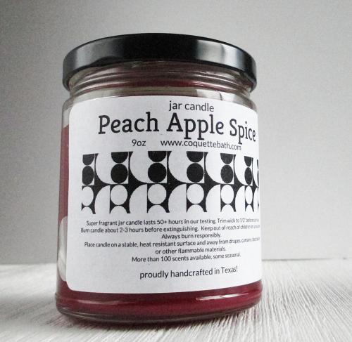 Peach Apple Spice Jar Candle