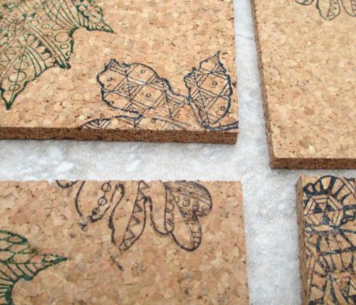 Fall Leaves Coaster Set (4pc)